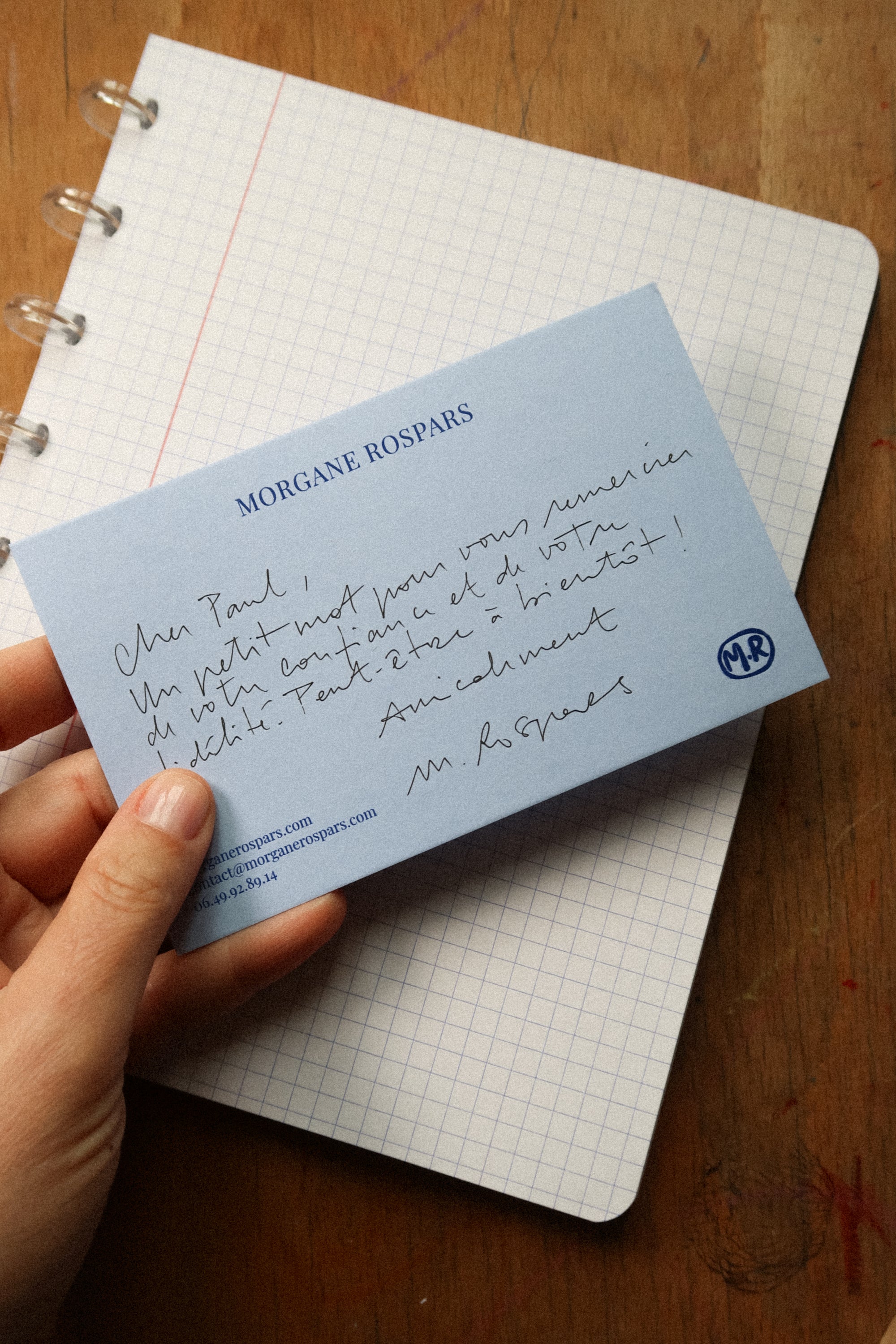Petites cartes de correspondance personnalisées