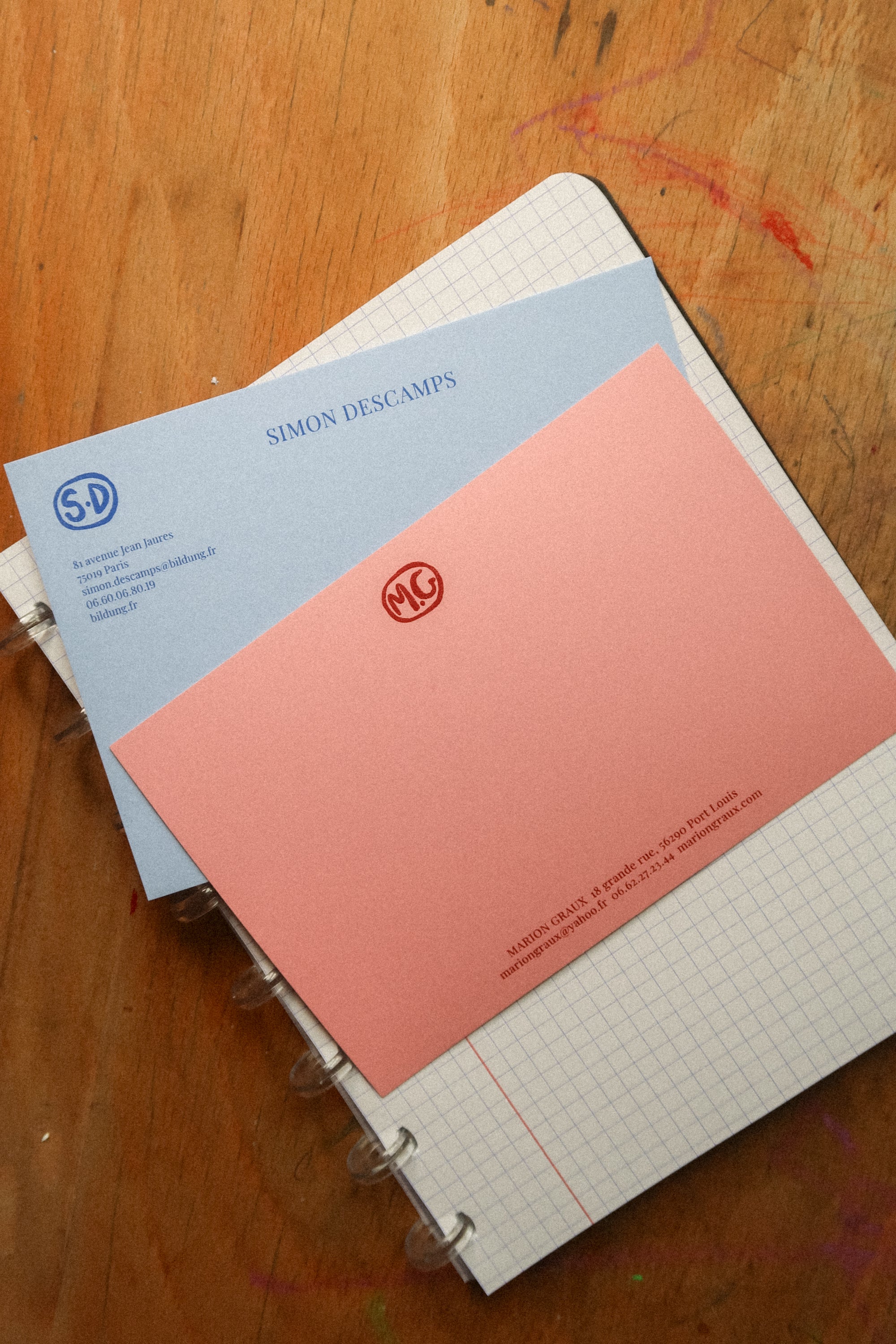 Grandes cartes de correspondance personnalisées