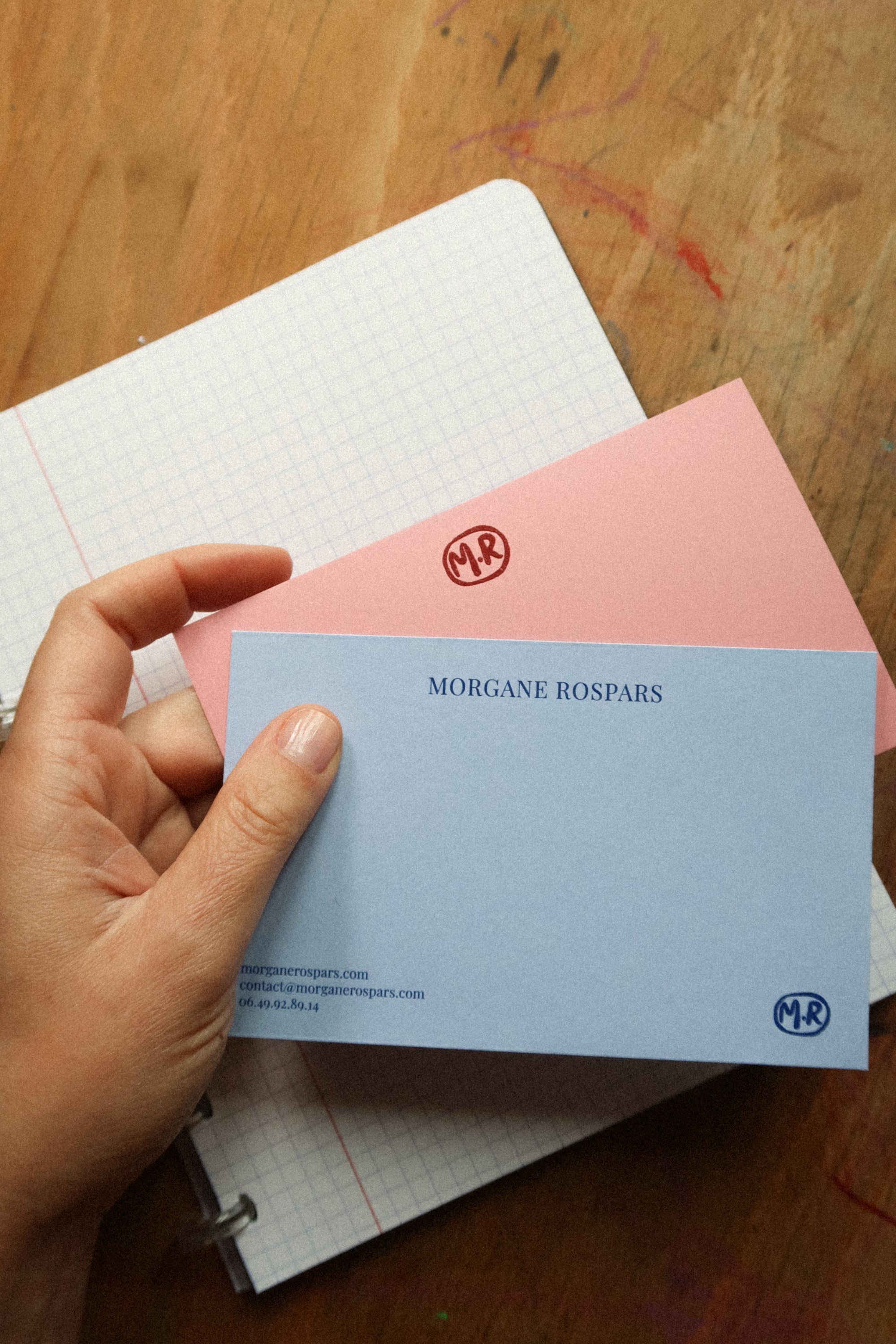 Petites cartes de correspondance personnalisées