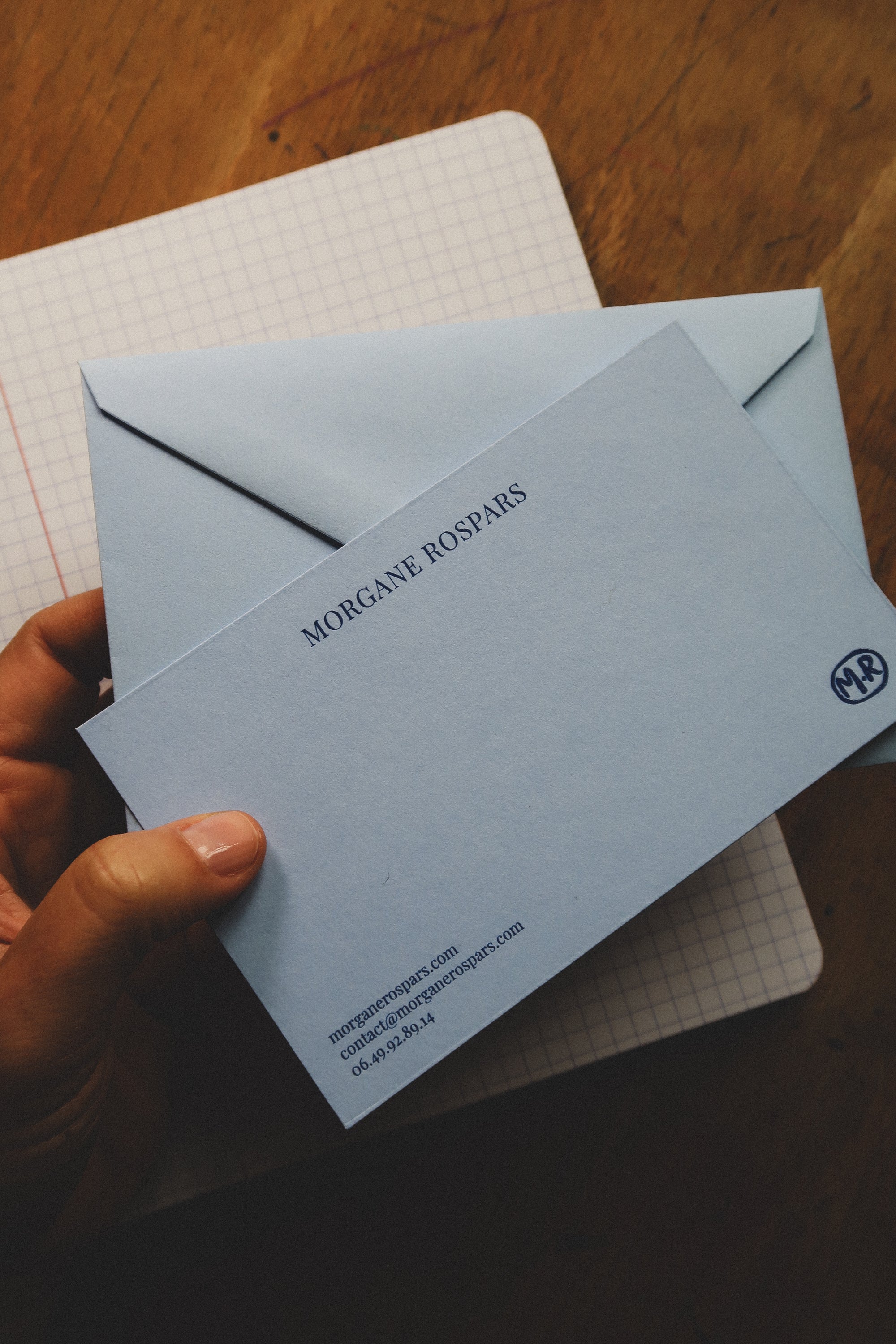 Petites cartes de correspondance personnalisées