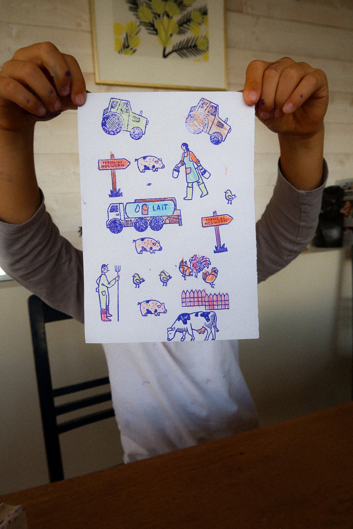 "Farm" children's stamp
