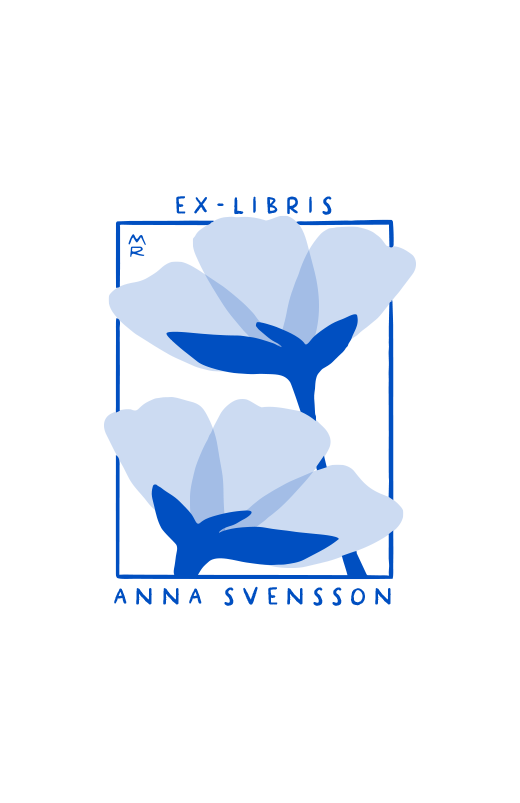 Two Flowers in Shades of Blue